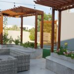 Outdoor pergola construction in Dubai by Ideal Landscapers - ideallandscapers.com